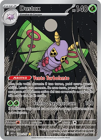 Dustox Ascesa Eroica carta Pokémon italiana IR