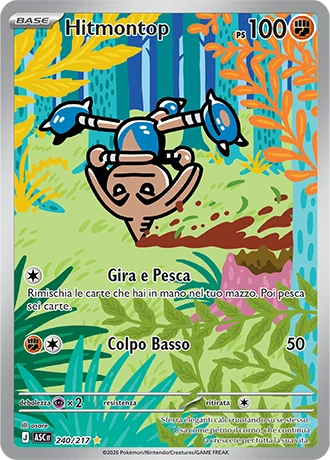 Hitmontop Ascesa Eroica carta Pokémon italiana IR