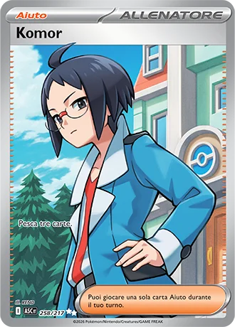 Komor Ascesa Eroica carta Pokémon italiana UR