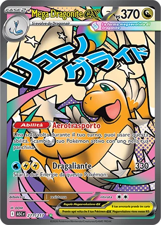 Mega Dragonite ex Ascesa Eroica carta Pokémon italiana