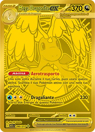 Mega Dragonite ex Ascesa Eroica carta Pokémon italiana