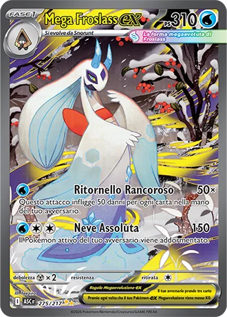 Mega Froslass ex Ascesa Eroica carta Pokémon italiana