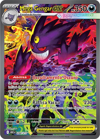 Mega Gengar ex Ascesa Eroica carta Pokémon italiana