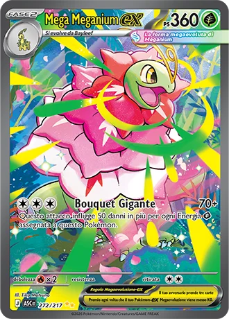 Mega Meganium ex Ascesa Eroica carta Pokémon italiana SIR