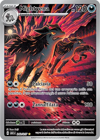 Mightyena Ascesa Eroica carta Pokémon italiana IR