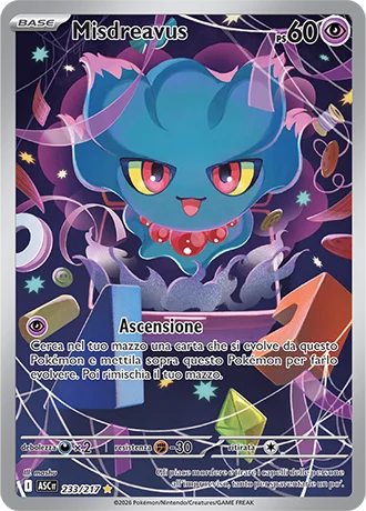 Misdreavus Ascesa Eroica carta Pokémon italiana IR