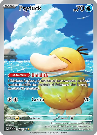 Psyduck Ascesa Eroica carta Pokémon italiana IR