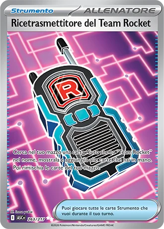 Ricetrasmettitore del Team Rocket Ascesa Eroica carta Pokémon italiana UR