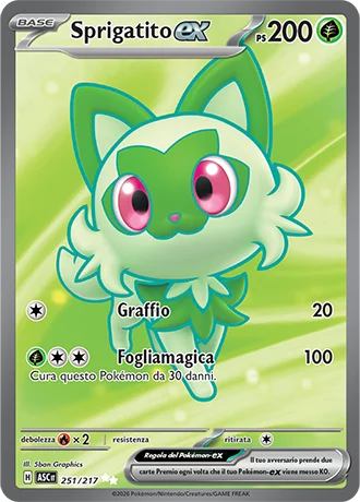 Sprigatito ex Ascesa Eroica carta Pokémon italiana UR