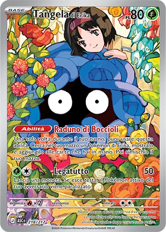 Tangela di Erika Ascesa Eroica carta Pokémon italiana IR