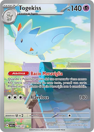Togekiss Ascesa Eroica carta Pokémon italiana IR