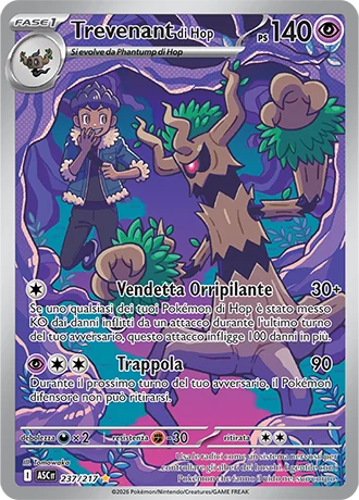 Trevenant di Hop Ascesa Eroica carta Pokémon italiana IR