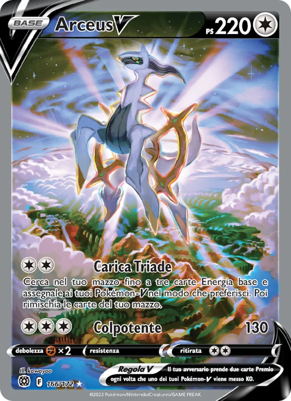Arceus V Astri Lucenti carta Pokémon italiana UR