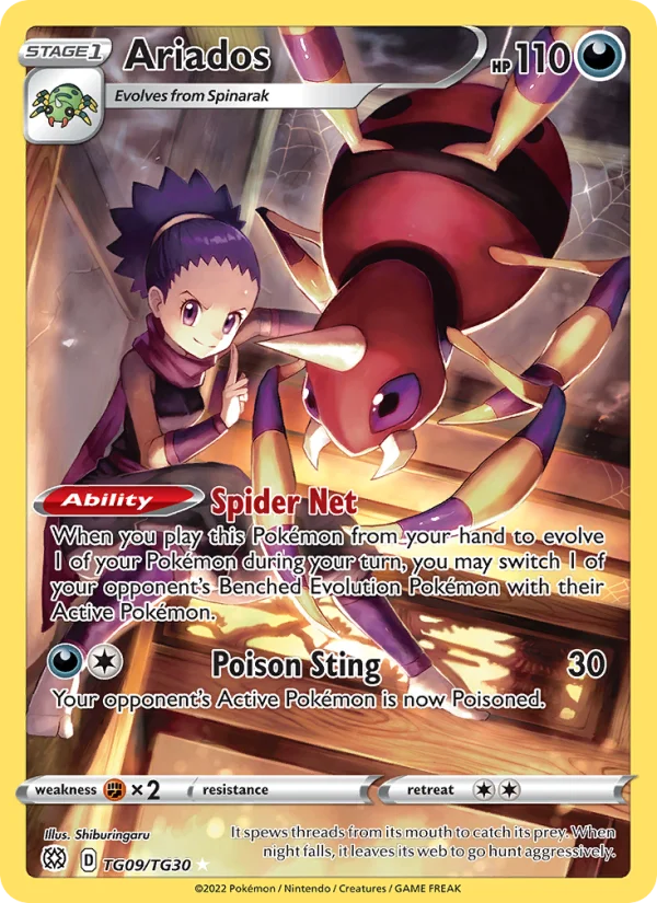 Ariados Astri Lucenti carta Pokémon italiana TG