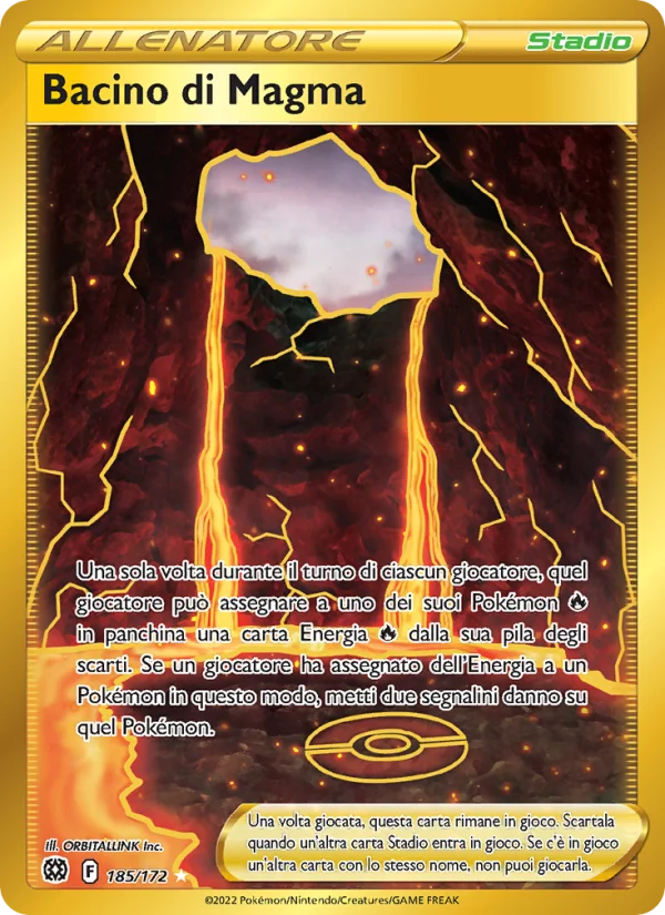 Bacino di Magma Astri Lucenti carta Pokémon italiana
