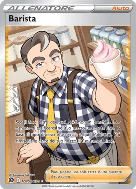 Barista Astri Lucenti carta Pokémon italiana TG