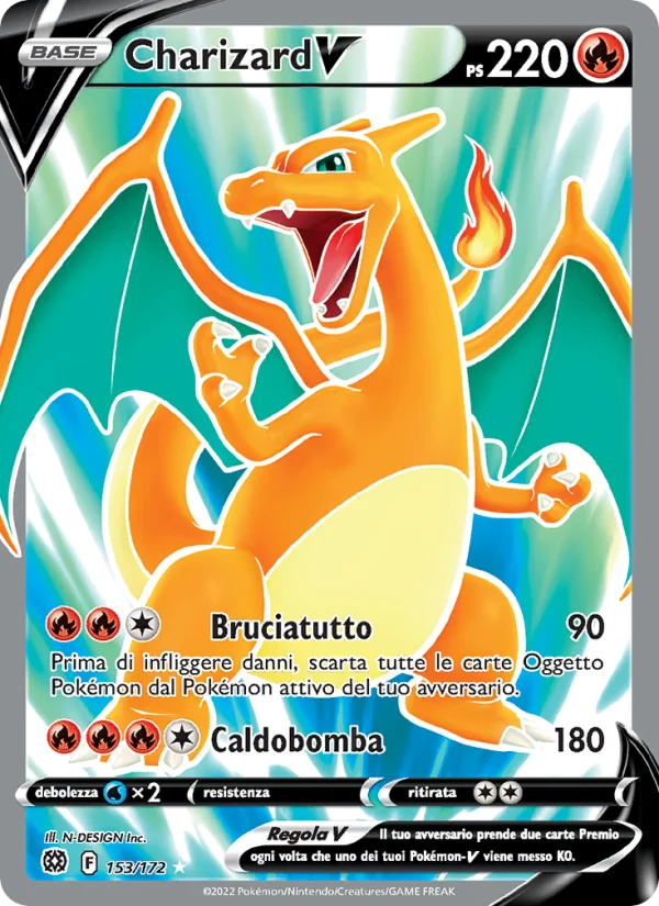 Charizard V Astri Lucenti carta Pokémon italiana UR
