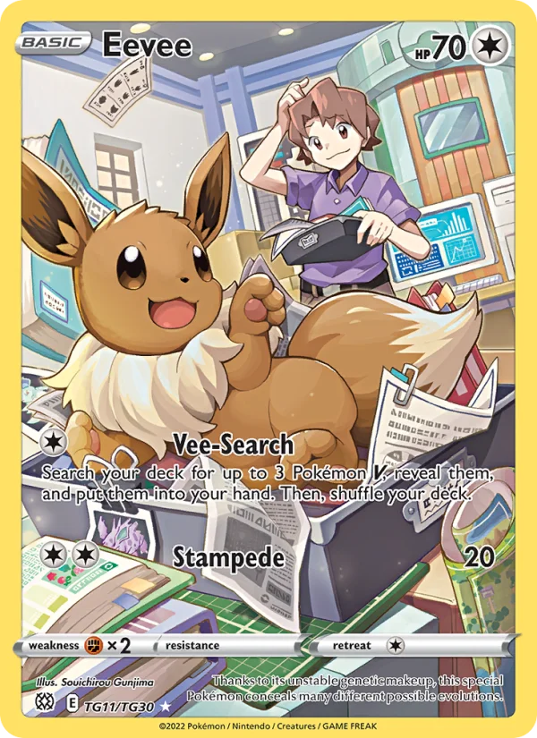 Eevee Astri Lucenti carta Pokémon italiana TG