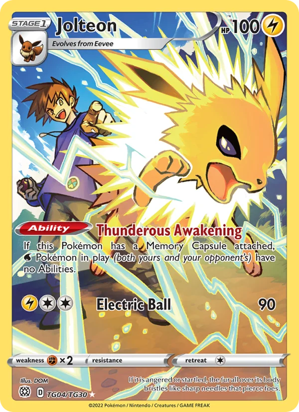 Jolteon Astri Lucenti carta Pokémon italiana