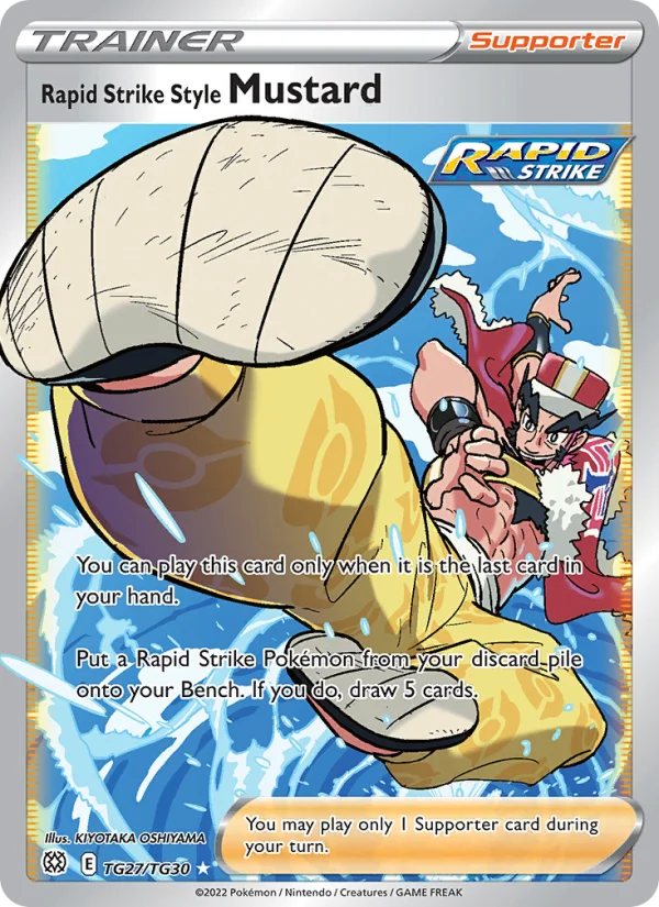 Mustard Stile Pluricolpo Astri Lucenti carta Pokémon italiana TG