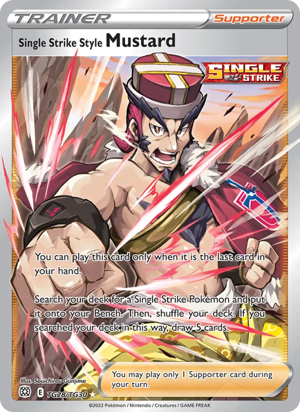 Mustard Stile Singolcolpo Astri Lucenti carta Pokémon italiana TG
