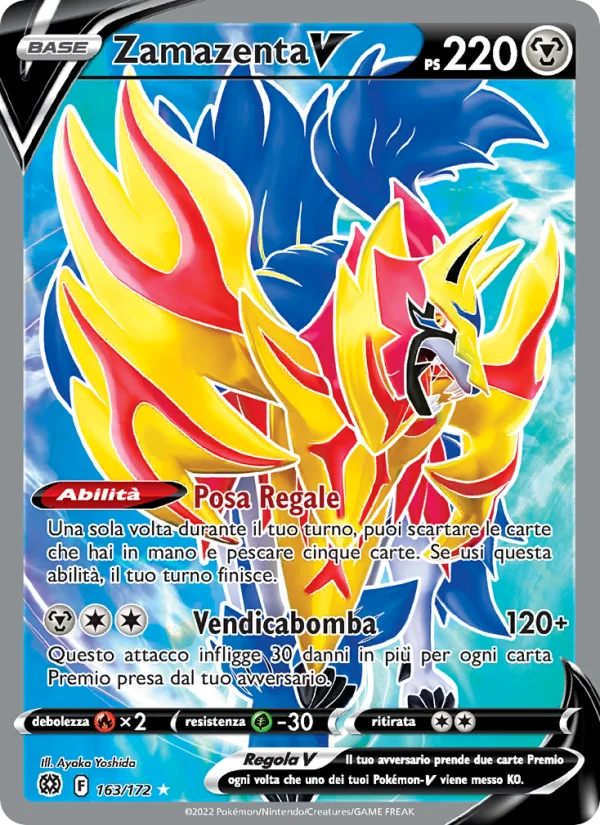 Zamazenta V Astri Lucenti carta Pokémon italiana UR