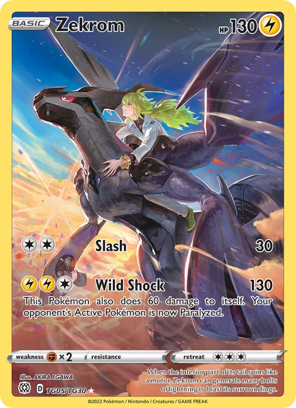 Zekrom Astri Lucenti carta Pokémon italiana TG