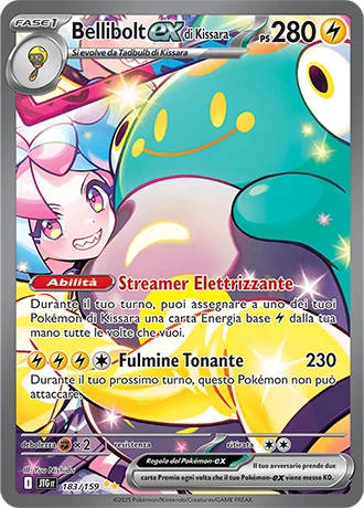 Bellibolt ex di Kissara Avventure Insieme carta Pokémon italiana SIR