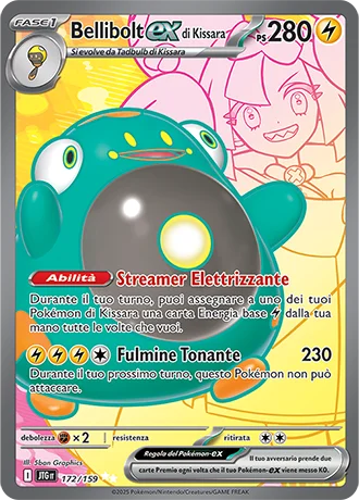 Bellibolt ex di Kissara Avventure Insieme carta Pokémon italiana UR