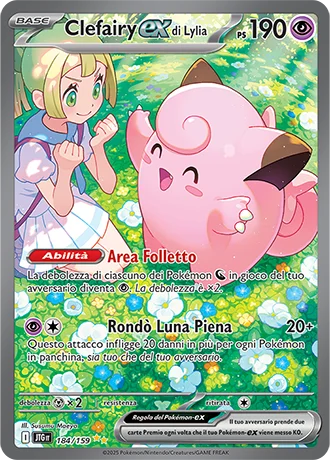 Clefairy ex di Lylia Avventure Insieme carta Pokémon italiana SIR