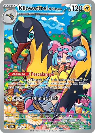 Kilowattrel di Kissara Avventure Insieme carta Pokémon italiana IR