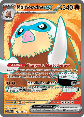 Mamoswine ex Avventure Insieme carta Pokémon italiana UR