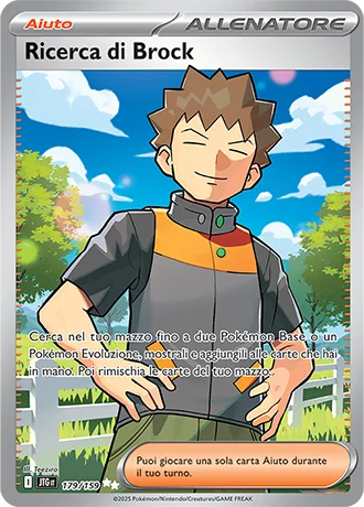 Ricerca di Brock Avventure Insieme carta Pokémon italiana UR