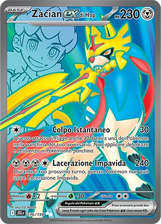 Zacian ex di Hop Avventure Insieme carta Pokémon italiana UR