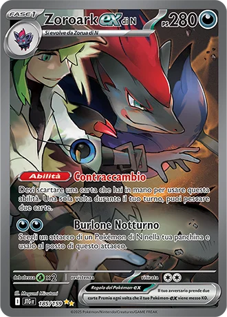 Zoroark ex di N Avventure Insieme carta Pokémon italiana SIR