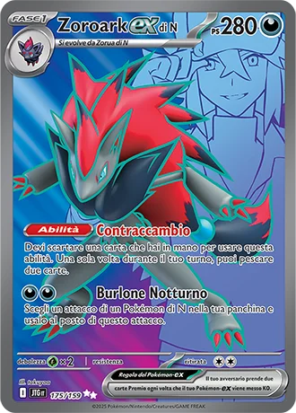 Zoroark ex di N Avventure Insieme carta Pokémon italiana UR