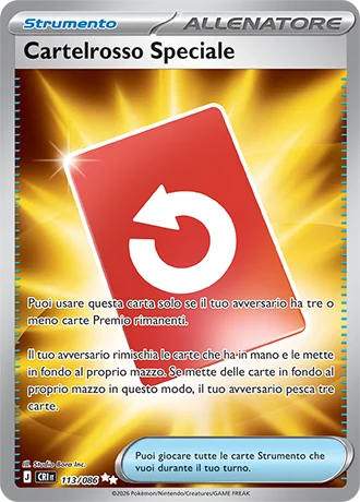 Cartelrosso Speciale Caos Nascente carta Pokémon italiana UR