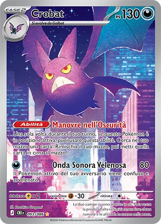 Crobat Caos Nascente carta Pokémon italiana