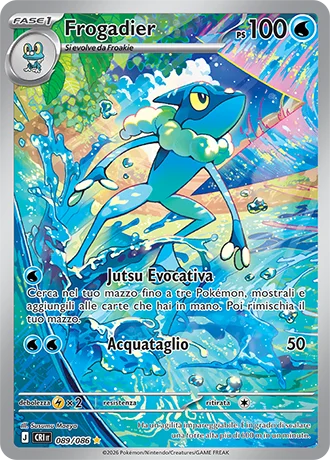 Frogadier Caos Nascente carta Pokémon italiana IR