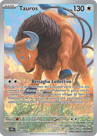 Tauros Caos Nascente carta Pokémon italiana IR