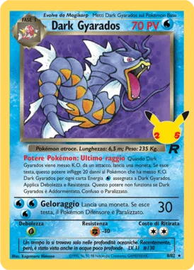 Dark Gyarados Gran Festa carta Pokémon italiana