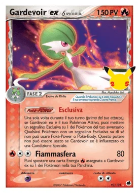 Gardevoir ex δ Delta Species Gran Festa carta Pokémon italiana UR