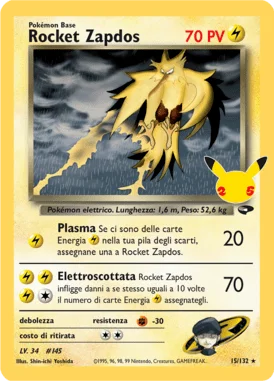 Rocket Zapdos Gran Festa carta Pokémon italiana UR