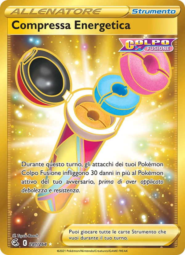 Compressa Energetica Colpo Fusione carta Pokémon italiana HR