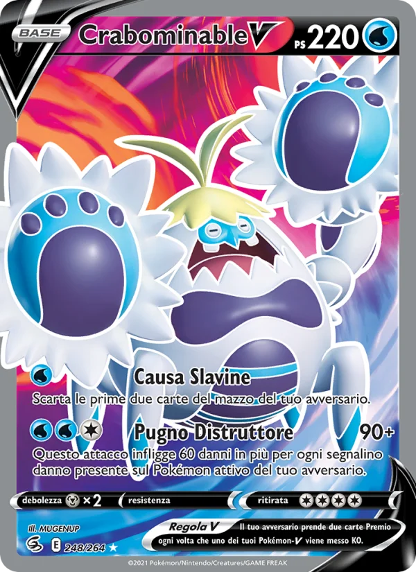 Crabominable V Colpo Fusione carta Pokémon italiana UR