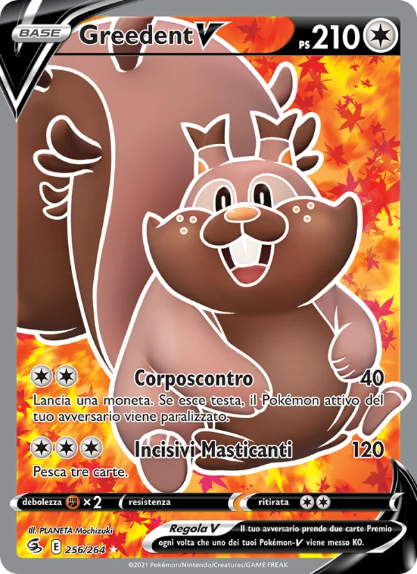 Greedent V Colpo Fusione carta Pokémon italiana UR