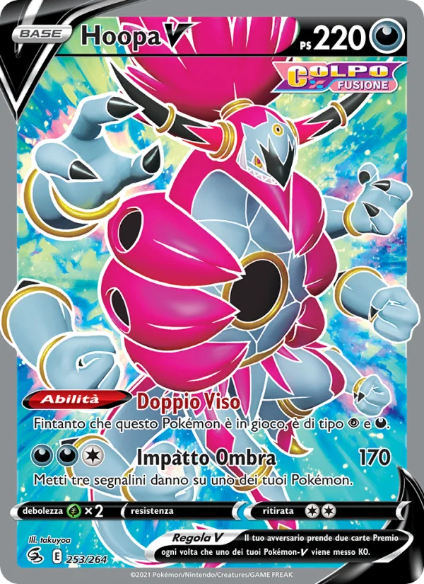 Hoopa V Colpo Fusione carta Pokémon italiana UR