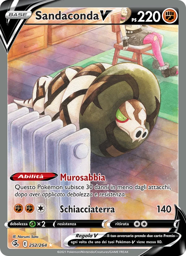 Sandaconda V Colpo Fusione carta Pokémon italiana UR