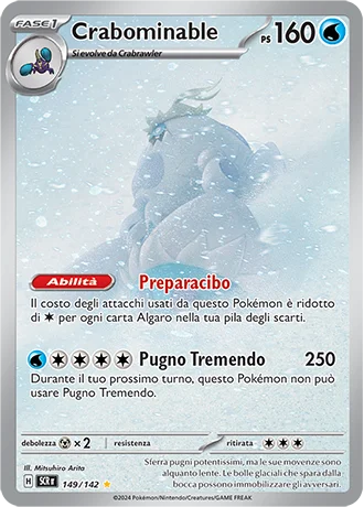 Crabominable Corona Astrale carta Pokémon italiana IR