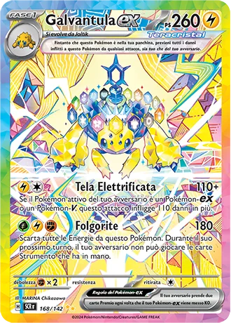 Galvantula ex Corona Astrale carta Pokémon italiana SIR